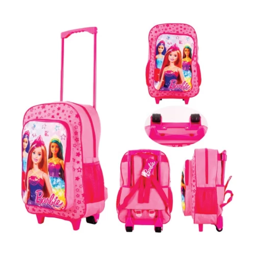 BARBIE PINK KIDS TROLLEY/BACKPACK