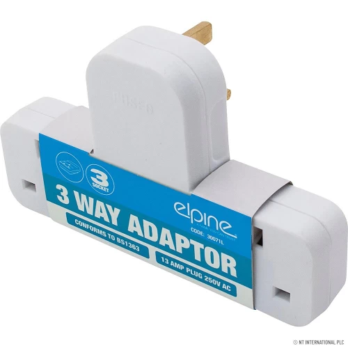 3 Gang/ Way Wall Adaptor Socket