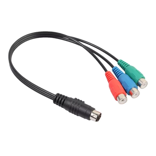 S-Video 7 Pin To 3 RCA Female RGB Component Cable