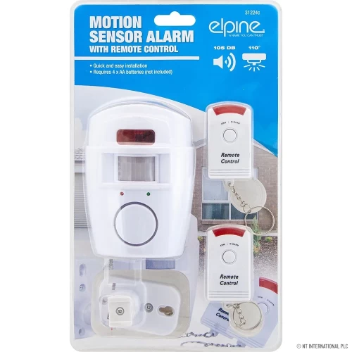 Motion Sensor Alarm with Remote Control
