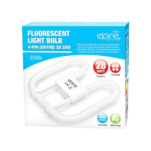 28w 2D Fluorescent Tube / Bulb - 4 Pin