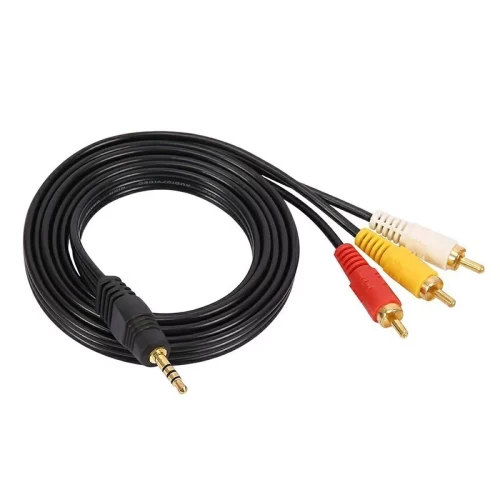 3.5mm Jack to 3 RCA Phono Lead Video Audio AV Cable