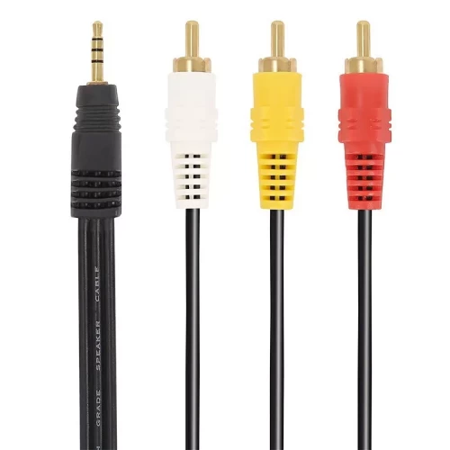 3.5mm Jack to 3 RCA Phono Lead Video Audio AV Cable