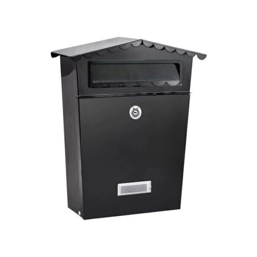 Small Black Post Box - 25x8x30cm