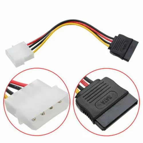 Molex IDE to SATA Power Adaptor Cable 4 pin to 15 pin For HDD DVD SATA Drives UK