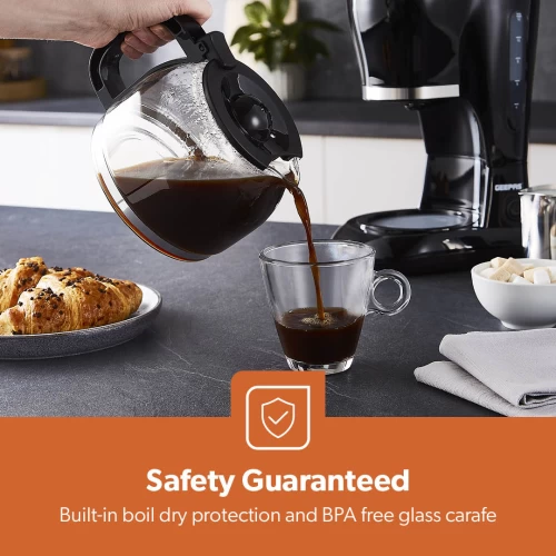 1.5L AUTOMATIC FILTER COFFEE MACHINE WITH GLASS JUG