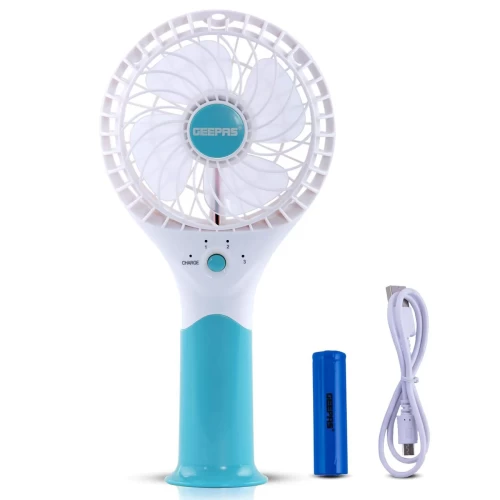 BLUE HANDHELD RECHARGEABLE FAN