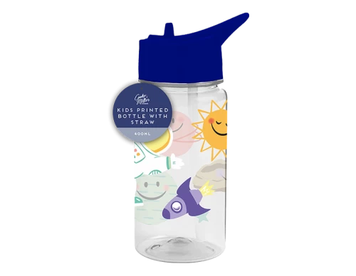 Boys Printed Bottle With Straw 400ml