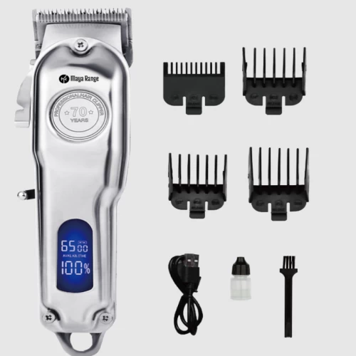 Electric Hair Clipper Metal Body LCD Display 2300mAh