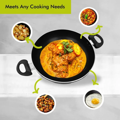 PREMIUM 28CM NON-STICK INDUCTION WOK PAN WITH GLASS LID