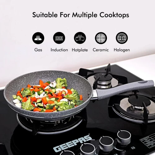 26CM NON-STICK FRYING PAN WITH DURABLE GRANITE COATING